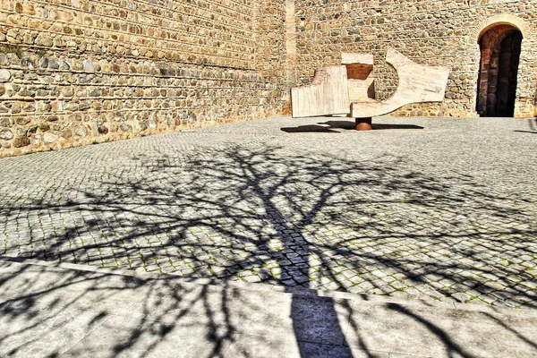 Photographic Different Points View Sculpture Eduardo Chillida Meeting Place Square — Foto Stock