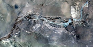   Afrika çöllerinin havadan soyut fotoğrafçılığı. Çöl manzaralarının havadan görünüşü, 