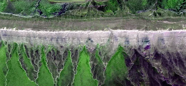 Photographie Abstraite Des Déserts Afrique Depuis Les Airs Vue Aérienne — Photo