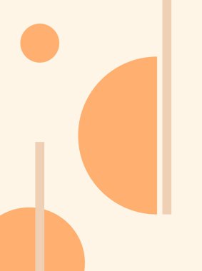 Çağdaş geometrik bileşim. Boho duvar dekoru. Yüzyıl ortası sanat baskısı.