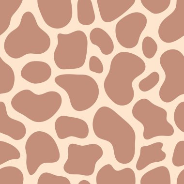 İnek deseni. El çizimi vektör çizimi. Tekstil, baskı ve ambalaj için kusursuz doku