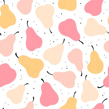 Armutlu kusursuz desen. El çizimi vektör çizimi. Yazdırma, tekstil, ambalaj için doku