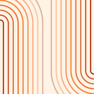 Çağdaş geometrik arka plan. Soyut bohem posteri. Boho duvar dekoru. Orta yüzyıl modern minimalist sanat baskısı.