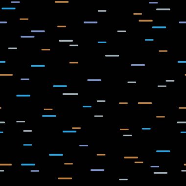 Seamless pattern with colorful lines on black background. Vector texture for print, textile, packaging