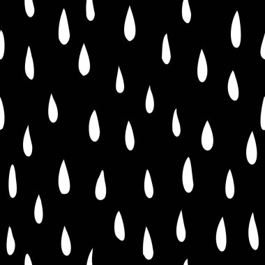  Kusursuz bir tarz. Siyah arka planda beyaz damlalar. El çizimi vektör çizimi. Yazdırma, tekstil, ambalaj için moda.