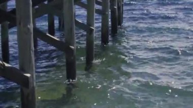 Arjantin 'deki Patagonya gölünün berrak suyu