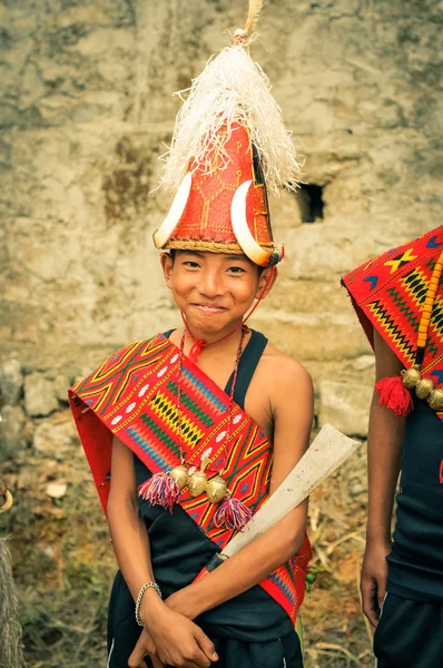 Zaghaftes Lächeln in Nagaland Indien — Stockfoto