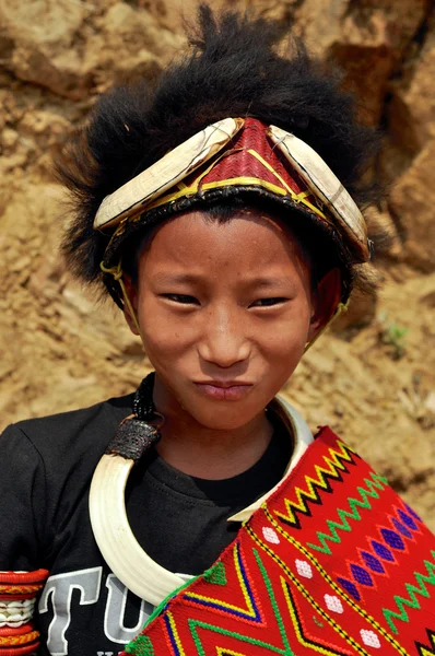 Junge im nagaland, indien — Stockfoto