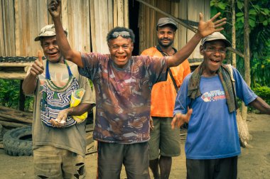 Four men in Papua New Guinea