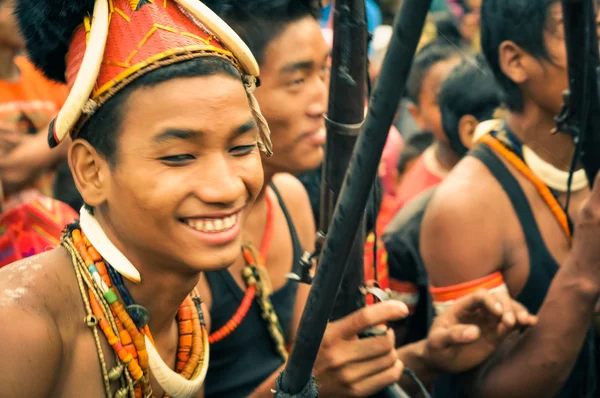 Dancing boy in Nagaland India Royalty Free Stock Images