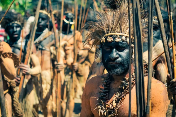 Papua Yeni Gine'deki kapalı gözler — Stok fotoğraf