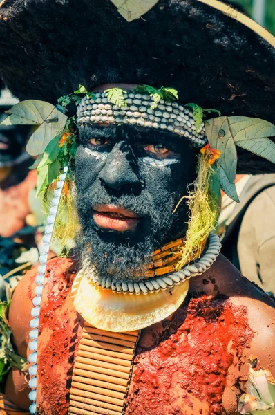 Triste mirada en Papúa Nueva Guinea — Foto de Stock