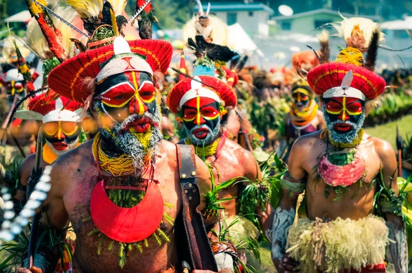 Выступление в Папуа - Новой Гвинее — стоковое фото