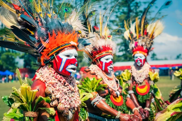 Выступления женщин в Папуа - Новой Гвинее — стоковое фото