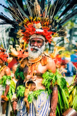 Papua Yeni Gine'de karmaşık kostüm
