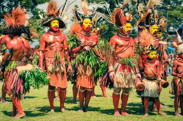 Gruppe in Papua Neuguinea — Stockfoto