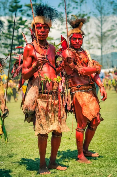 Två män i Papua Nya Guinea — Stockfoto