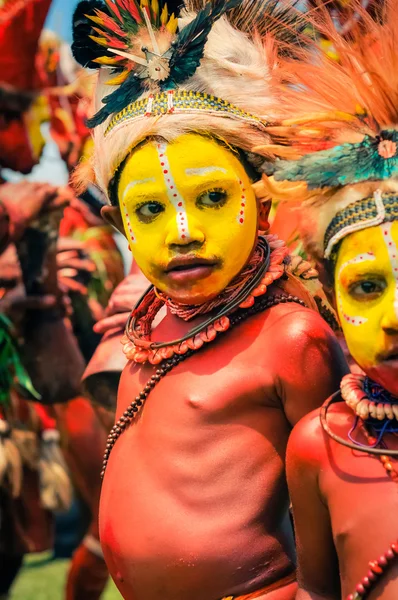 Papua Yeni Gine'deki küçük çocuklar — Stok fotoğraf