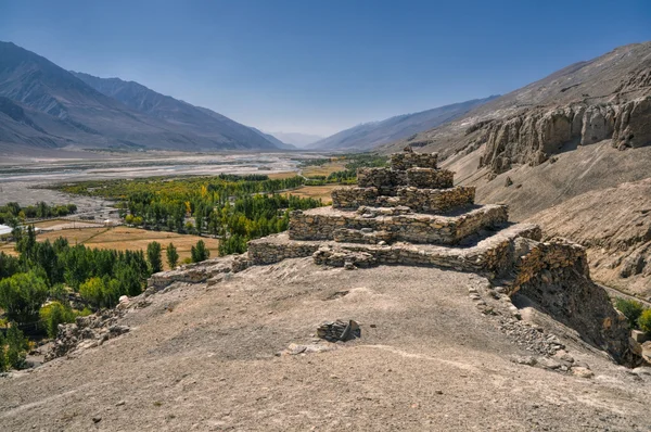 Rovine del tempio in Tagikistan — Foto Stock