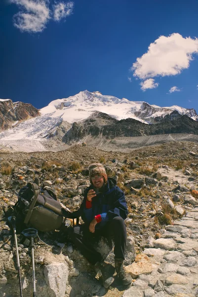 Wanderung nach huayna potosi — Stockfoto