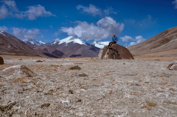 타지 키스탄에서 등산객 — 스톡 사진