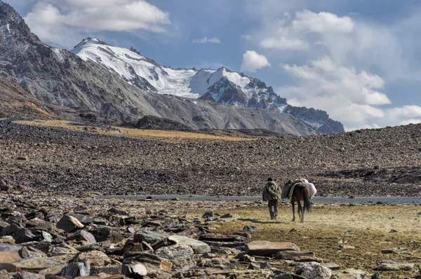 Valle arida in Tagikistan — Foto Stock