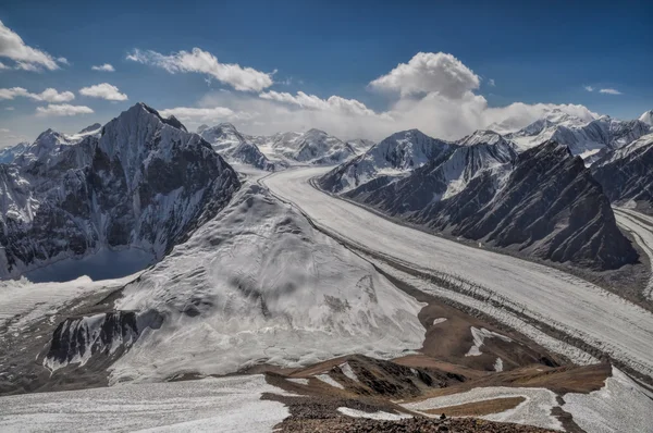 Fedchenko glacier in Tajikistan — Stock Photo, Image