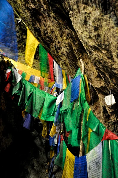 Буддийские молитвенные флаги Индии — стоковое фото