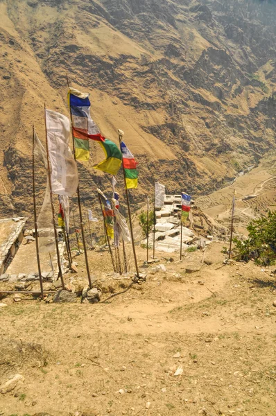 Banderas de oración nepalíes — Foto de Stock