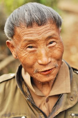 Elderly Indian man in Nagaland, India