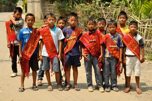 Rapazes em Nagaland, Índia — Fotografia de Stock