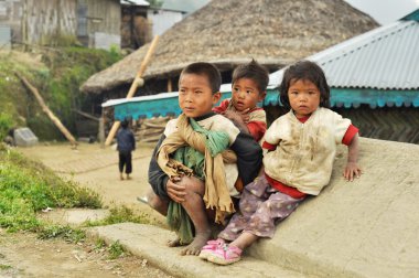 Zavallı çocuklar Nagaland, Hindistan