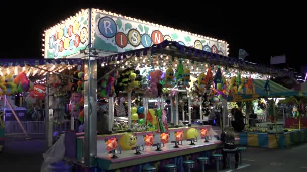 Carnival Arcade Oyunu Ödüller Tabancası Hedefleri Kazandı — Stok video