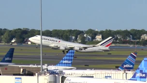 AirFrance Boeing 747 jet — Vídeo de stock