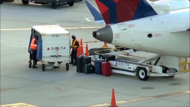 Delta obsługi bagażu — Wideo stockowe