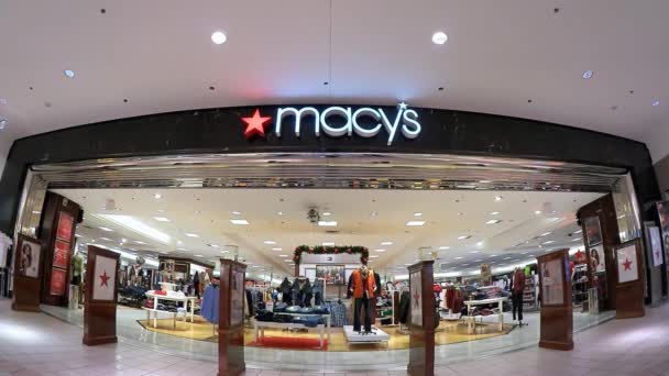 Macys Schaufenstereingang — Stockvideo