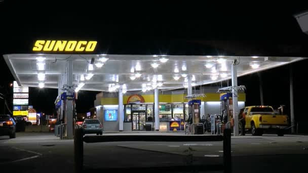 Benzinkút Sunoco — Stock videók