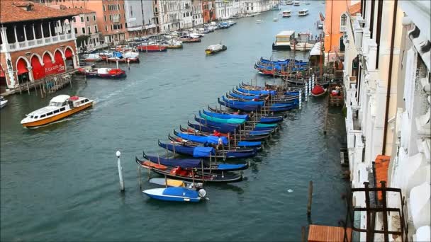 Grand Canal Boats — Wideo stockowe