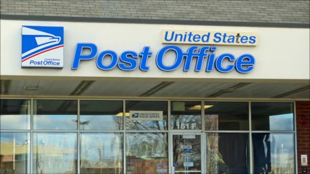 Us Post Office Storefront — Stock Video