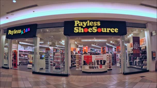 Payless Shoesource skyltfönster — Stockvideo