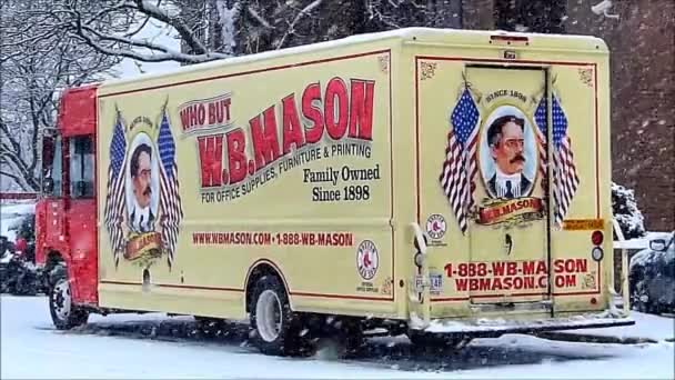 Wb Mason Delivery Truck — Stock Video