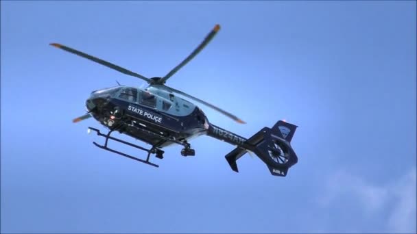 State Police Helicopter — Stock Video