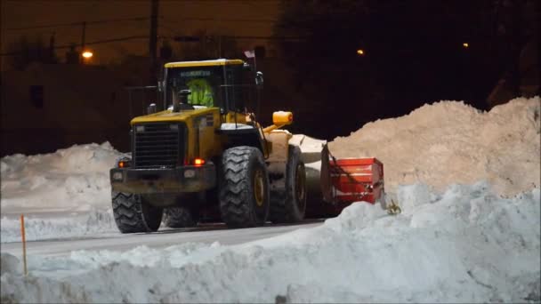 Front Loader Snow Removal — Stock Video