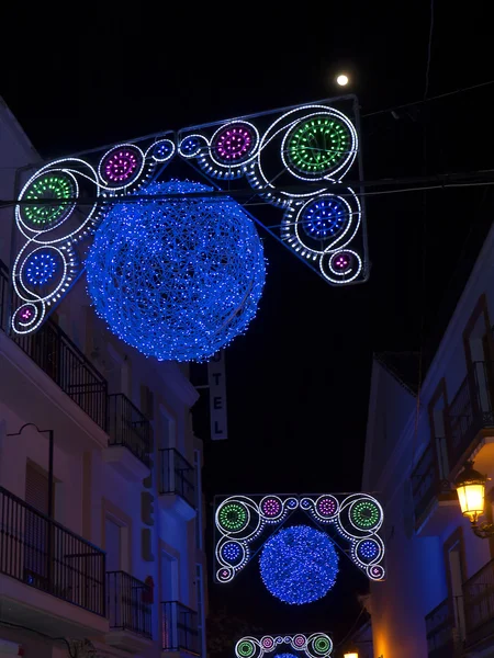 ネルハ スペインの夜クリスマス ・ イルミネーション — ストック写真