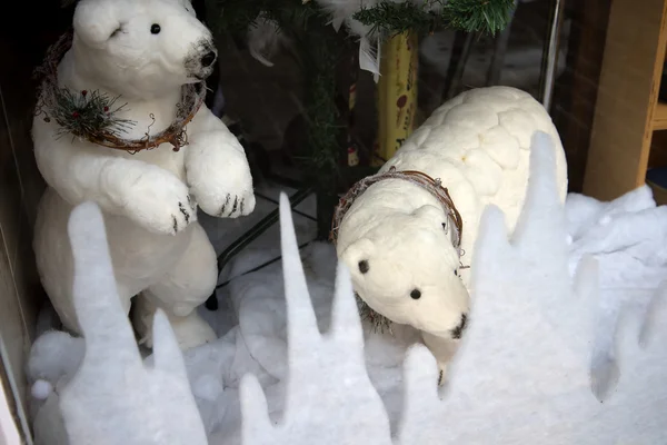 Orso polare Addobbi natalizi Nerja Spagna — Foto Stock