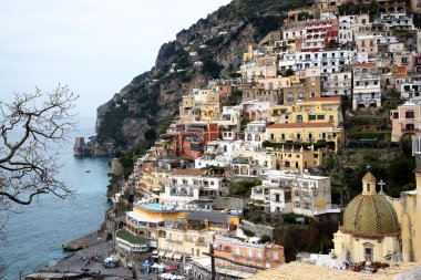 Positano güzel kasaba İtalya Salerno Bay