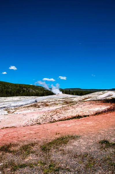 Active Geysers Geothermal Pools Yellowstone National Park Yellowstone World First — Stock Photo, Image