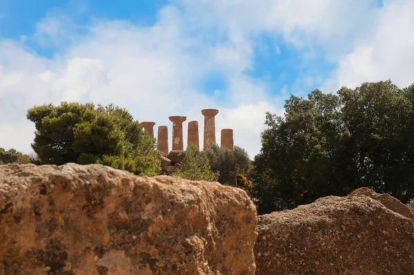 Agrigento Σικελία Καλύπτει Μια Τεράστια Περιοχή Που Ονομάζεται Κοιλάδα Των — Φωτογραφία Αρχείου