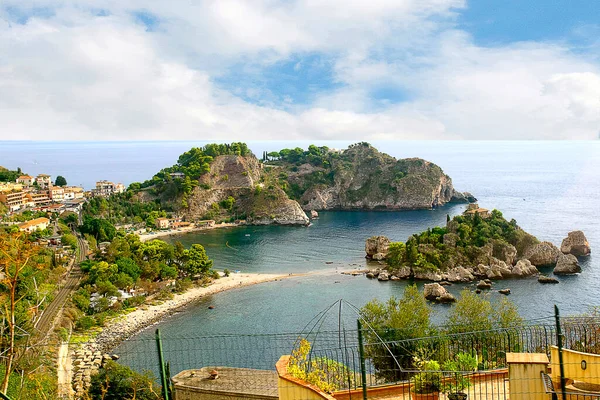 Taormina Στη Σικελία Μεγαλύτερες Απολαύσεις Είναι Υπέροχη Villa Comunale Ήταν — Φωτογραφία Αρχείου