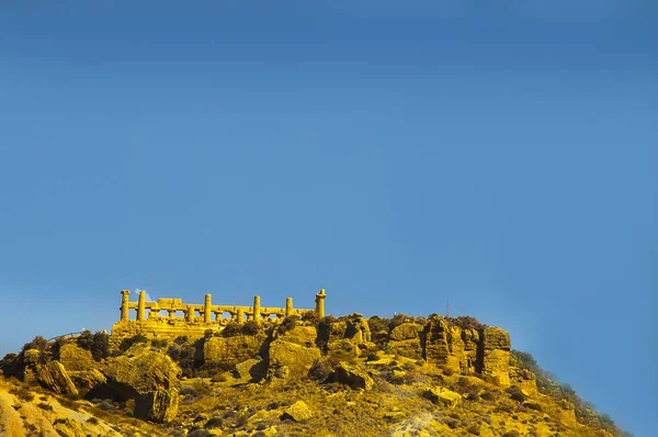 Agrigento Sicília Cobre Uma Área Chamada Vale Dos Templos Uma — Fotografia de Stock